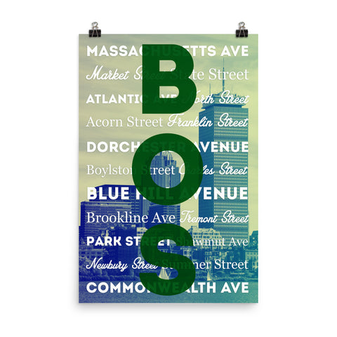 Travel Series - City Airports - Boston Poster