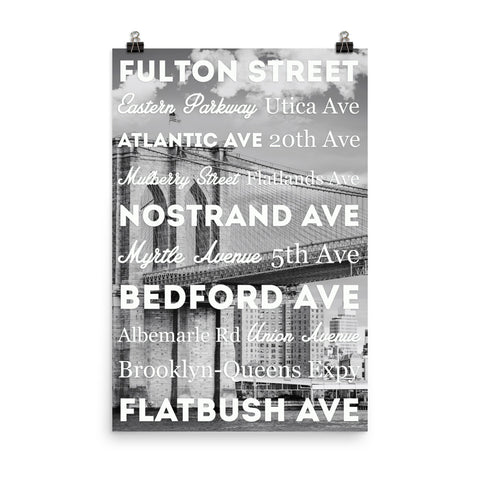 Travel Series - City Streets - Brooklyn Poster