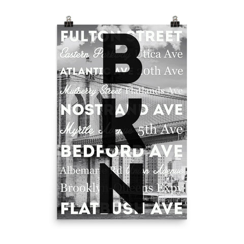 Travel Series - City Airports - Brooklyn Poster