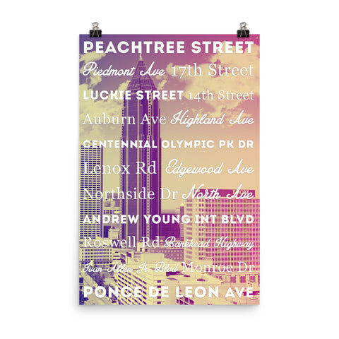 Travel Series - City Streets - Atlanta Poster