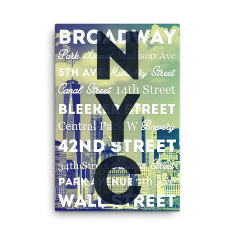 Travel Series - City Airports - New York City Canvas