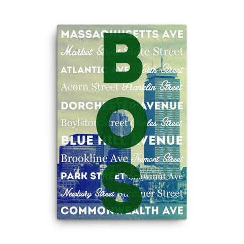 Travel Series - City Airports - Boston Canvas