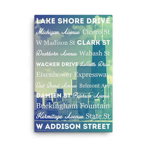 Travel Series - City Streets - Chicago Canvas