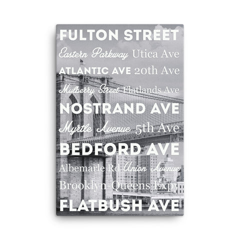 Travel Series - City Streets - Brooklyn Canvas