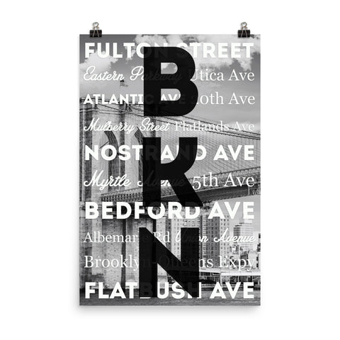 Travel Series - City Airports - Brooklyn Poster