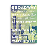 Travel Series - City Streets - New York City Canvas