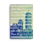 Travel Series - City Streets - Boston Canvas