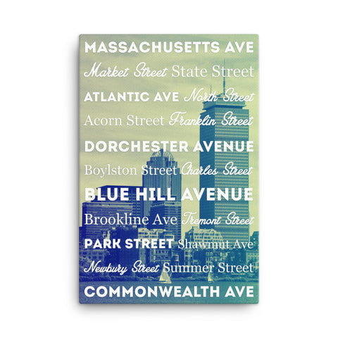 Travel Series - City Streets - Boston Canvas
